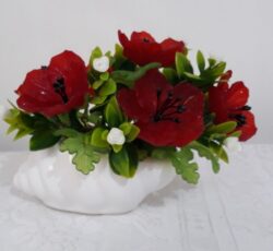 گلدان گل حلزونی- گل کریستالی