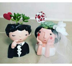 گلدان فانتزی طرح عروس و داماد