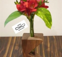 گلدان چوبی رومیزی