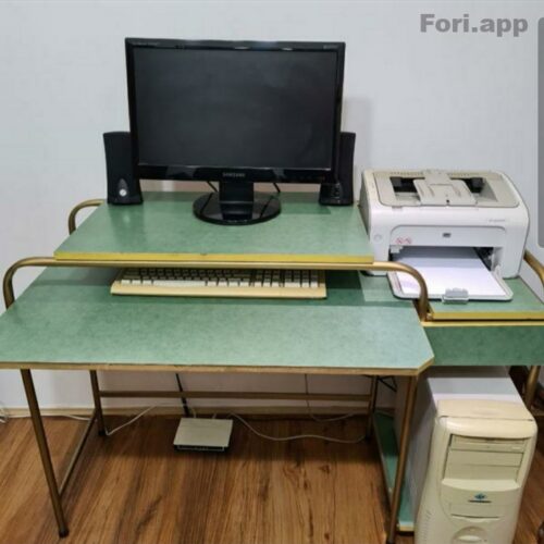 میز کامپیوتر اسکلت فلزی و mdf