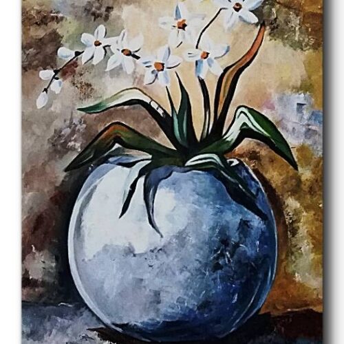 تابلو نقاشی گلدان