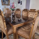 مبلمان استیل 9 نفره ومیز 8 نفره