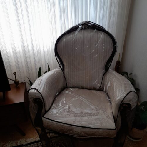 مبل استیل چوب راش پایه کوتاه