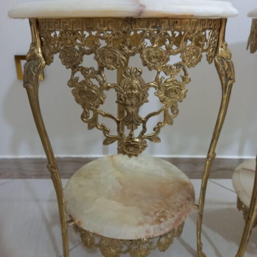 میزدوطبقه برنجی