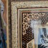 تابلوی منبت کاری با مس و قاب چوب تماما کار دست
