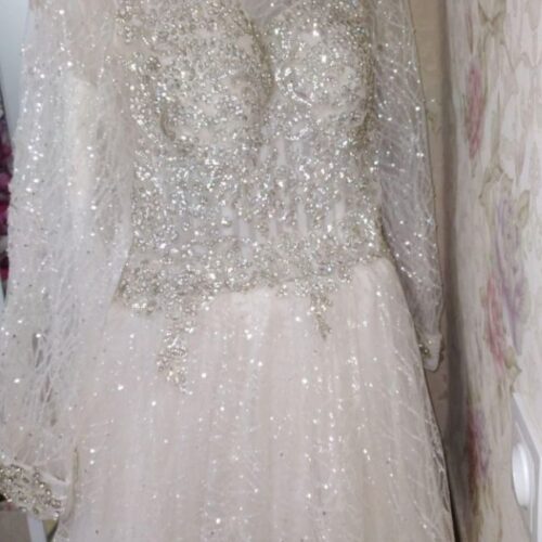 لباس عروس شب نما سایز 40تا 50