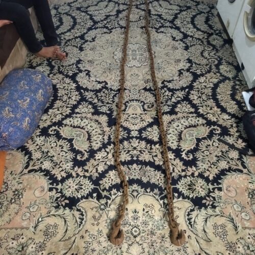 زنجیر هردوسرقلاب داره6متری