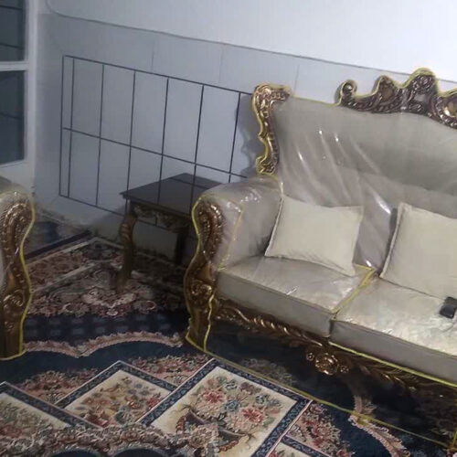 مبلمان 7 نفره روکشدار همرا کوسن