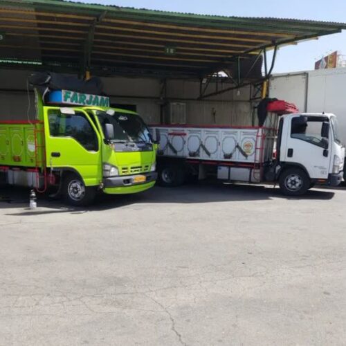 پایانه حمل و نقل کالا بورس ماشین برگشتی تریلی جفت تک خاور ایسوزو