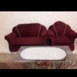 مبل هفت نفره با دو عدد میز شیشه ی با کاور مبل هفت نفره