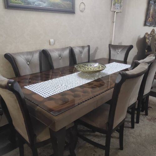 میز ناهار خوری 8 نفره با صندلی