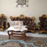 مبل 9نفره چوب گردو بامیز تلویزیون