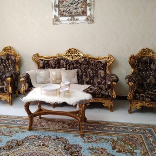 مبل 9نفره چوب گردو بامیز تلویزیون