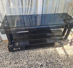 میز شیشه سکوریتی دودی