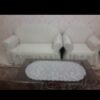 مبل هفت نفره با دو عدد میز شیشه ی با کاور مبل هفت نفره