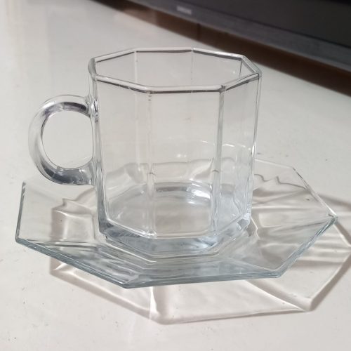 لیوان نعلبکی 8ضلعی اصل فرانسه
