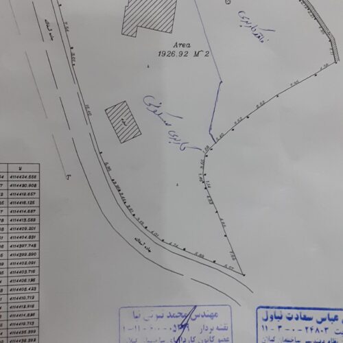 1926 متر زمین