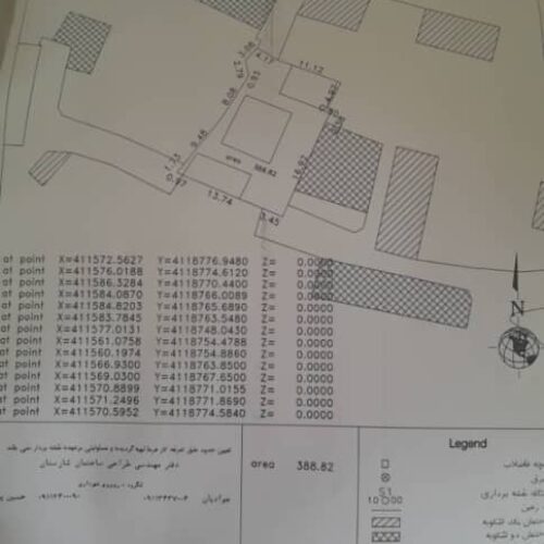 بنای کلنگی بازمینی386متری دوکله مسکونی
