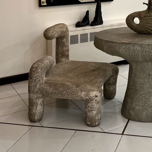 نشیمنگاه  ، میز طرح سنگ ،پاپیه  ماشه چوب راش و آهن