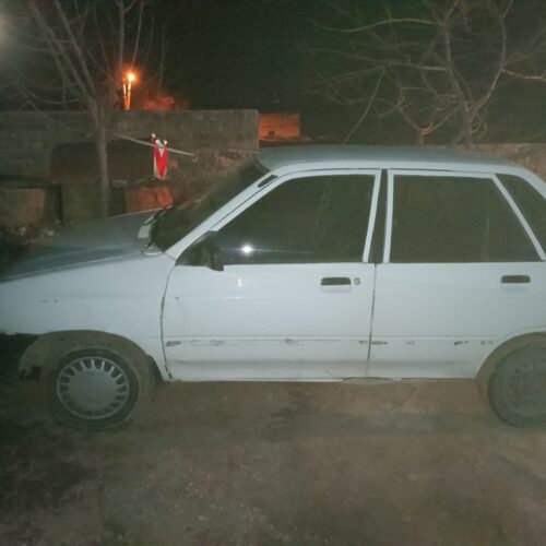 پراید مدل 77 پورنگ شاسی جلو ضربه داره
