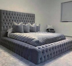 تخت دو نفره مدل چستر رنگ سرمه ای