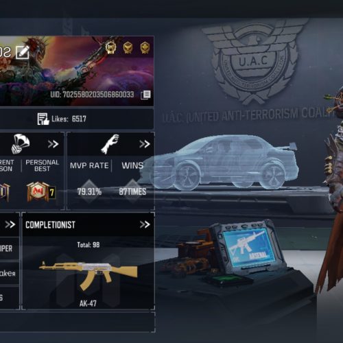 اکانت (Call of duty) کالاف دیوتی دارای 19 لجند و 5 گان میتیک لول سه به بالا.