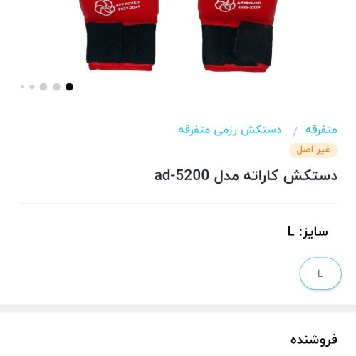 دستکش کاراته _ سایز L