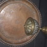 سینی قدیمی مسی و قندان قدیمی برنجی
