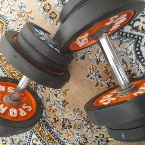 وزنه 20 کیلویی هر دمبل 10 کیلو