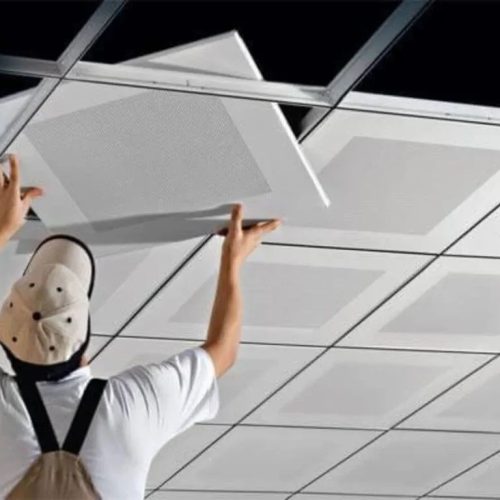 نصاب کناف تایل 60×60وPVCهستم با ابزار ونفر