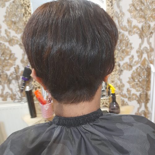 کوتاهی مو ژورنالی به همراه  براشینگ حرفه ای