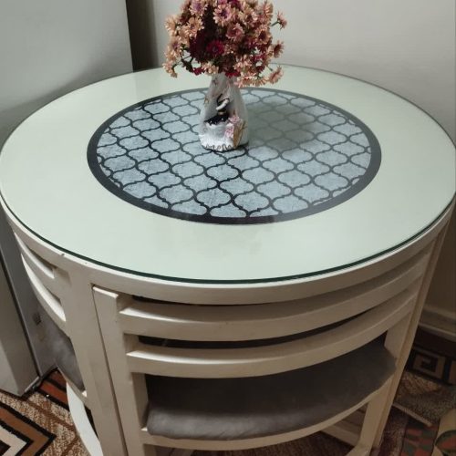میز نهار خوری کم جا 4نفره