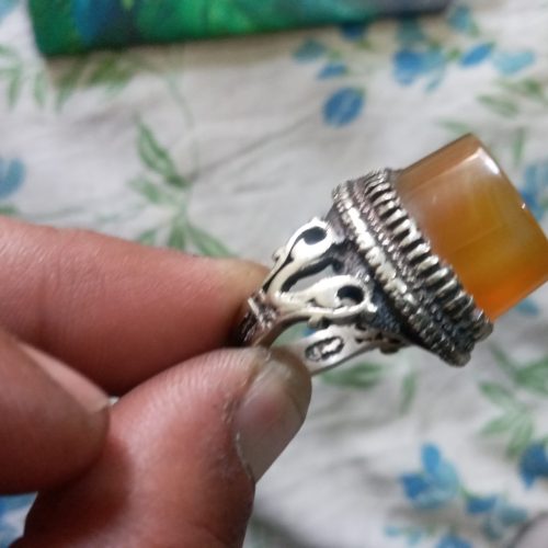 انگشترنقره.بانگین یاقوت