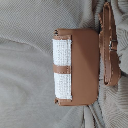 کیف کنفی بند جلو قهوه‌ای