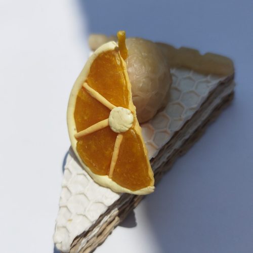 شمع دستساز مدل کیک پرتقالی