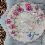 ساعت رزین گل برجسته