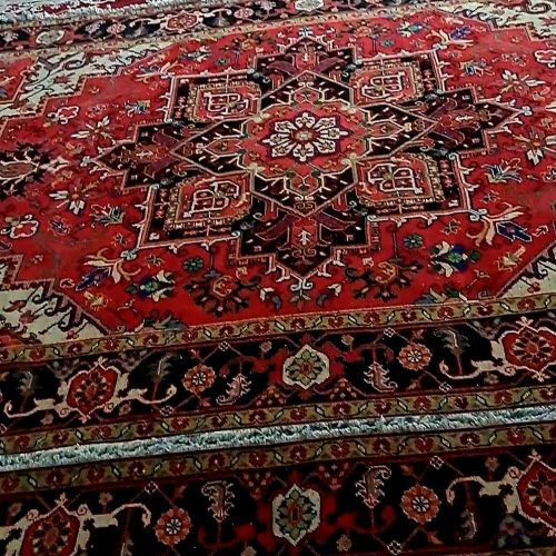 یک‌جفت‌فرش‌دست‌بافت‌هریس‌تاجری‌‌متری9تازه‌از‌دار‌افتاده‌در‌هریس‌