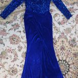 لباس مجلسی ماکسی مخمل پولکی زنانه