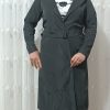 پالتو بارونی  کرمی نو و مشکی