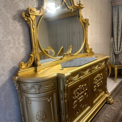 مبل 9 نفره تمام چوب طرح کویین