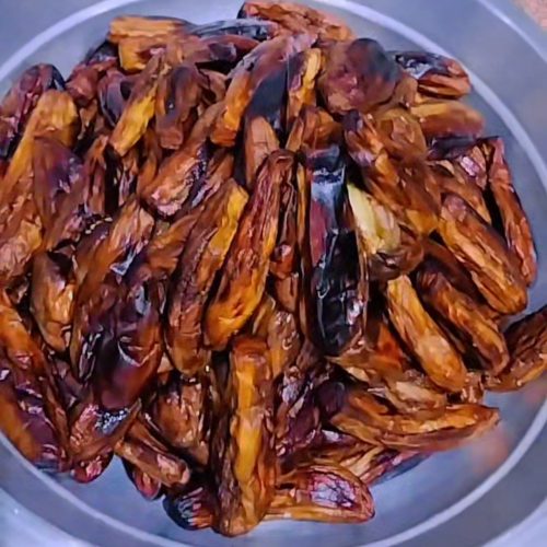 بادمجان سرخ شده و کبابی