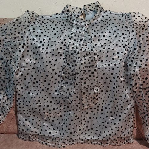 بلوز کراباتی تور مخمل کوبیده