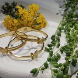 دستبند زنانه بنگل مدل پروانه شاینی