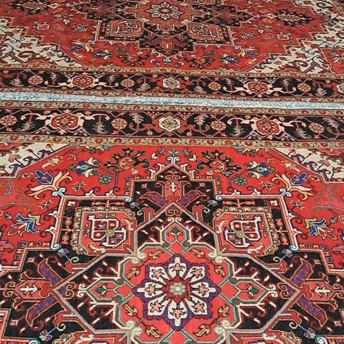 یک‌جفت‌فرش‌دستبافت‌هریس‌تاجری‌تازه‌‌از‌دار‌افتاده
