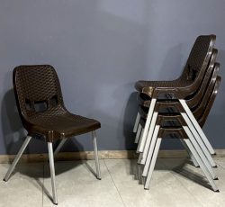 صندلی پلاستیکی پایه فلزی اداری مدارس اجتماعات