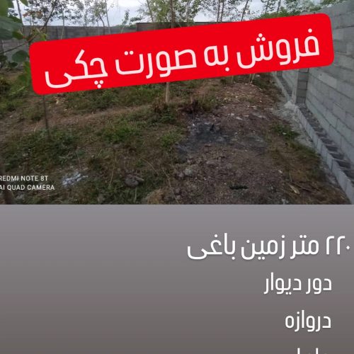 220 متر زمین باغی