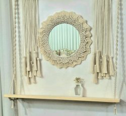 شلف آیینه ای منگوله دار