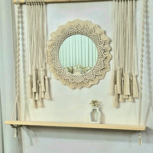 شلف آیینه ای منگوله دار