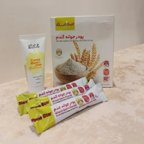 چاقی صورت با جوانه گندم به همراه کرم جوانه گندم