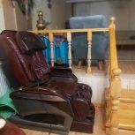 مبل ماساژور وارداتی با چرم و ماساژور پا و دست و پمپ باد و ماساژور گردن